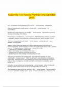 Maternity ATI Review Verified And Updated 2025.