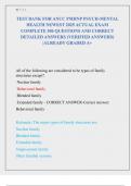 TEST BANK FOR ANCC PMHNP PSYCH-MENTAL  HEALTH NEWEST 2025 ACTUAL EXAM  COMPLETE 300 QUESTIONS AND CORRECT  DETAILED ANSWERS (VERIFIED ANSWERS) |ALREADY GRADED A+