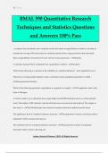 BMAL 590 Quantitative Research Techniques and Statistics Questions and Answers 100% Pass