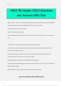 MBA 704 chapter 13&14 Questions and Answers 100% Pass