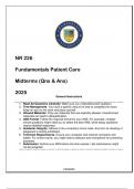 NR 226 Fundamentals Patient Care Midterms (Qns & Ans) 2025.