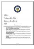 NR 224 Fundamentals Skills Midterms (Qns & Ans) 2025