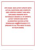  IFPC EXAM  2024 LATEST UPDATE WITH ACTUAL QUESTIONS AND COMPLETE 100% VERIFIED CORRECT AND WELL EXPLAINED ANSWERS WITH RATIONALES GRADED A+ BY EXPERTS LATEST VERSION 2024 WITH GUARANTEED SUCCESS AFTER DOWNLOAD ALREADYPASSED!!!!!!! (PROVEN ITS ALL YOU NEE