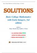 Solutions for Basic College Mathematics with Early Integers, 3rd edition by Marvin L. Bittinger 