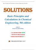 Solutions For Basic Principles and Calculations in Chemical Engineering, 9th Edition by David M. Himmelblau, All Chapter 2-11