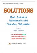 Solutions for for Basic Technical Mathematics with Calculus, 12th Edition Washington, All Chapters 1-31