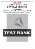 Test Bank for Chemistry: The Central Science 11th Edition By Theodore L. Brown, Jr. LeMay, H. Eugene, Bruce E. Bursten, Catherine J. Murphy, Patrick Woodward