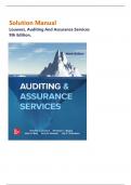 Solution Manual For Auditing and Assurance Services 9th Edition by Timothy Louwers, Penelope Bagley| All  Chapters 1 - 12 Covered | Complete Guide A+