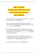 ARE 112 Exam   Set Questions With Reviewed  Correct Detailed Answers  New Update!!