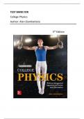 TEST BANK For College Physics, 5th Edition ( Alan Giambattista, 2024) All Chapters 1-30|Newest Edition