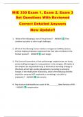 MIE 330 Exam 1, Exam 2, Exam 3  Set Questions With Reviewed  Correct Detailed Answers  New Update!! 