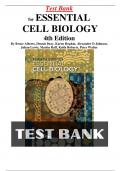 Test Bank for Essential Cell Biology 4th Edition By Bruce Alberts, Dennis Bray, Karen Hopkin, Alexander D Johnson, Julian Lewis, Martin Raff, Keith Roberts, Peter Walter