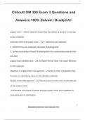 Chilcutt OM 300 Exam 3 Questions and  Answers 100% Solved | Graded A+