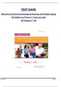 TEST BANK  for Ebersole and Hess Gerontological Nursing and Healthy Aging  5th Edition by Theris A. Touhy and Jett  All Chapters 1-28 