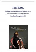 TEST BANK for  Anatomy and Physiology the Unity of Form and Function 9th Edition by Kenneth Saladin all chapters 1-28