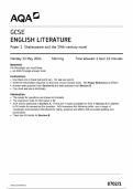 AQA GCSE ENGLISH LITERATURE Paper 1 Shakespeare and the 19th-century novel MAY 2024 Combined Question Paper and Mark Scheme