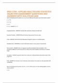 WGU C784 - APPLIED HEALTHCARE STATISTICS OBJECTIVE ASSESSMENT QUESTIONS AND ANSWERS WITH SOLUTIONS 2025