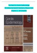 TEST BANK For Gordis Epidemiology, 7th Edition By David D Celentano; Moyses Szklo, Verified Chapters 1 - 20, Complete Newest Version