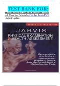       TEST BANK FOR: Physical Examination and Health Assessment Canadian 4th Canadian Edition by Carolyn Jarvis PhD   Latest Update. 