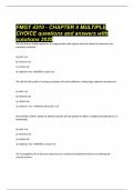 FMGT 4310 - CHAPTER 8 MULTIPLE CHOICE questions and answers with solutions 2025