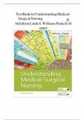 Test Bank For Study Guide for Understanding Medical Surgical Nursing Sixth Edition by Linda S. Hopper, Paula D.; Williams All Chapters||Complete Guide A+.