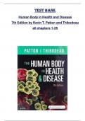 Test bank for Human Body in Health and Disease  7th Edition by Kevin T. Patton and Thibodeau  all chapters 1-25 fully covered