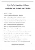 IMSA Traffic Signal Level 1 Exam  Questions and Answers 100% Solved