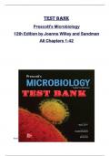 Test Bank for Prescott's Microbiology 12th Edition by Joanne Willey and Sandman  All Chapters 1-42  fully covered