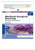 Medical-Surgical Nursing: Concepts & Practice 5th Edition by Holly K. Stromberg| All Chapters 1-49 Covered| Verified| Rated A+| Latest Edition; Answers With Detailed Explanation| Test Bank