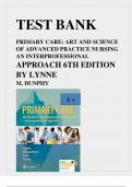 Test Bank for Primary Care: The Art and Science of Advanced Practice Nursing and Interprofessional Approach 6th Edition by Lynne M Dunphy; Jill E Winland-Brown; Brian O Porter; Debera J Thomas | 9781719644655 | | Chapter 1-88 |All Chapters with