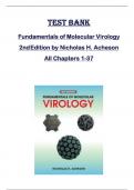 TEST BANK  for Fundamentals of Molecular Virology  2nd Edition by Nicholas H. Acheson  All Chapters 1-37