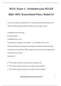 N315: Exam 3 - Antitubercular NCLEX Q&A 100% Guaranteed Pass | Rated A+