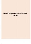 HESI RN OB (55 Questions and Answers)