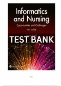 Informatics and Nursing Opportunities and Challenges 6th Edition Sewell Test Bank