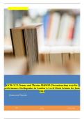 OCR GCE Drama and Theatre H459/43: Deconstructing texts for  performance: Earthquakes in London A Level Mark Scheme for June  2024