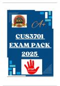 CUS3701  EXAM PACK   2025 