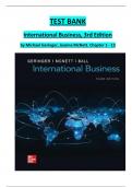 TEST BANK For International Business, 3rd Edition By Michael Geringer, Jeanne McNett | All Chapter (1 - 15) | Latest & Updated Version A+