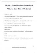 OM 300 - Exam 3 Northam University of  Alabama Exam Q&A 100% Solved