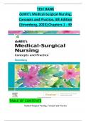 TEST BANK FOR deWit's Medical-Surgical Nursing, Concepts and Practice, 4th Edition By Stromberg| All Chapters (1 - 49) | Latest Version A+