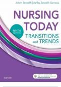 TEST BANK for Nursing today Transition and trends 9th edition by Zerwekh All chapters 1-26 fully covered, ISBN: 9780323401685