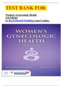 TEST BANK FOR: Women's Gynecologic Health  3rd Edition by Kerri Durnell Schuiling Latest Update.