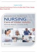 Test Bank For Advanced Practice Nursing in the Care of Older Adults, 3rd Edition Malone Kennedy 9781719645256 Complete guide.