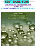 TEST BANK FOR: CONTEMPORARY STRATEGY ANALYSIS, 10TH EDITION BY ROBERT M. GRANT (AUTHOR) LATEST UPDATE.