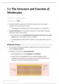 Structure and Function of Membranes