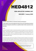 HED4812 Final Reflective Journal Exit - Due 7 January 2025