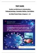 Test Bank  for Huether and McCance's Understanding  Pathophysiology, Canadian Edition, 2nd Edition  by Kelly Power-Kean, Chapters 1 - 42