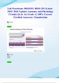 Lab Practicum: BIOS251/ BIOS 251 (Latest 2025/ 2026 Update) Anatomy and Physiology I Guide| Qs & As| Grade A| 100% Correct (Verified Answers)- Chamberlain