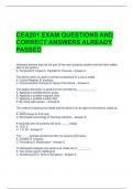  CEA201 EXAM QUESTIONS AND CORRECT ANSWERS ALREADY PASSED