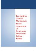 Test Bank for Clinical Manifestations and Assessment of Respiratory Disease 8th Edition Jardins