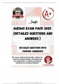 AUE1601 EXAM PACK 2025  {DETAILED QUESTIONS AND ANSWERS }